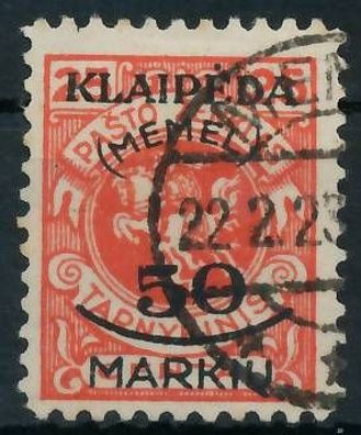 MEMEL 1923 Nr 126 gestempelt gepr. X41E90A