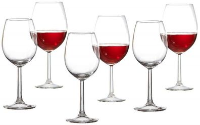 Burgunderglas Rotweinglas vio 6er Set 570 ml Klasssiche Schlichte Form