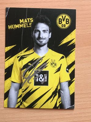 Autogrammkarte - MATS Hummels BVB Borussia Dortmund 2020/21 orig. signiert #1205