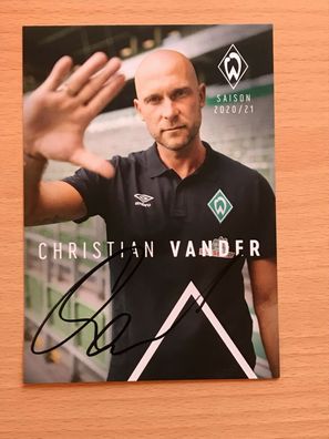 Autogrammkarte - Christian VANDER - WERDER BREMEN 2020-21 orig. signiert #1244