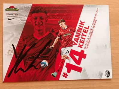 Autogrammkarte - YANNIK KEITEL - FC Freiburg 2021-22 orig. signiert #1253