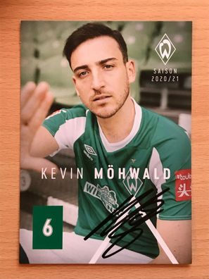 Autogrammkarte - KEVIN Möhwald - WERDER BREMEN 2020-21 - orig. signiert #1220