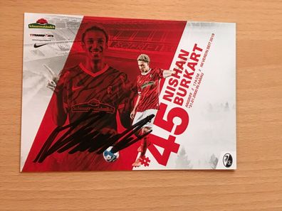 Autogrammkarte - NISHAN Burkart - FC Freiburg 2021-22 orig. signiert #1270