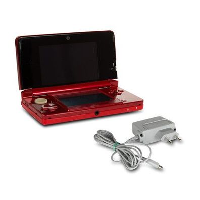 Nintendo 3DS Konsole in Metallic Rot / Red mit Ladekabel #4A