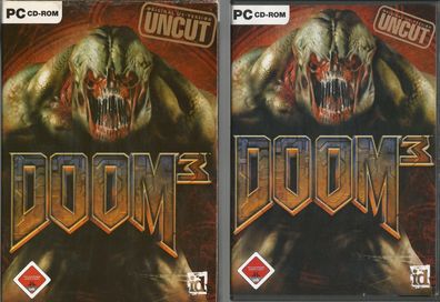 Doom 3 Uncut (PC, 2004, große Euro DVD-Box) mit Handbuch und Referenzkarte, TOP