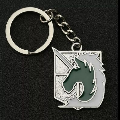 Attack on Titan Wappen Key Chain police Anhänger Anime Manga Cosplay silber