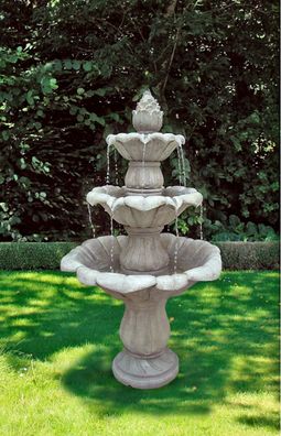 78cm Brunnen Stein Optik Wasserspiel Springbrunnen Gartenbrunnen Garten