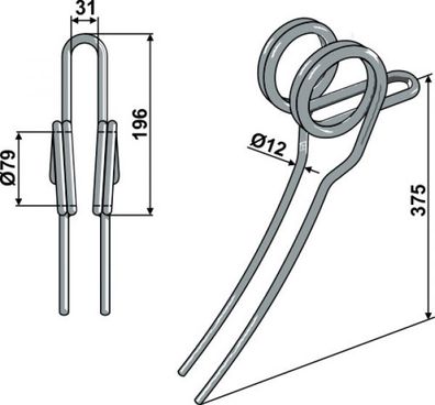 Striegelzinken 10. ST-HO15 (Agro-Soyus)