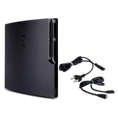 PS3 Konsole Slim 320 GB Modell Nr. CECH-2504B in Schwarz + Stromkabel + HDMI-Kabel