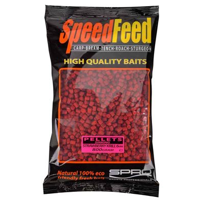 SpeedFeed Strawbery Krill / Pellets Sinkend 800g / 6mm