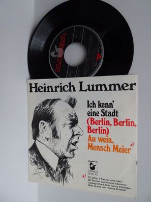 7" Hansa 13610XU Heinrich Lummer Ich kenn eine Stadt Berlin Adenauer Erhard Kiesinger