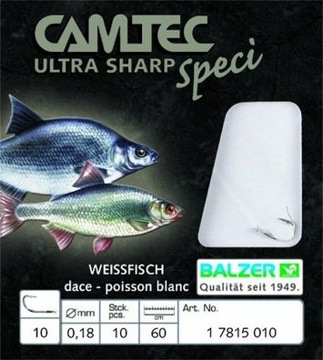 Weissfischhaken geb. Gr.14 CAMTEC Ultra Sharp Speci