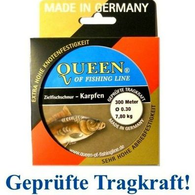 Zielfisch-Schnur Queen of Fishing Line / Karpfen 0,30mm 7,8kg 300m