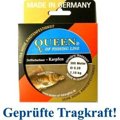 Zielfisch-Schnur Queen of Fishing Line / Karpfen 0,28mm 7,1kg 300m