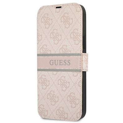 Handyhülle Guess iPhone 13 Pro Max Case Kunstleder Bookcase pink rosa