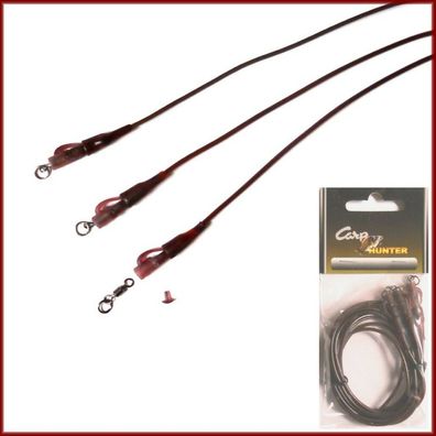 Safety Lead Clip - Rig On Tube - Brown - 3 Stück / XCP761-BR
