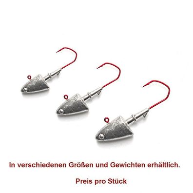 Fischkopf JIGS mit rotem Haken Größe 10/0 - 90g