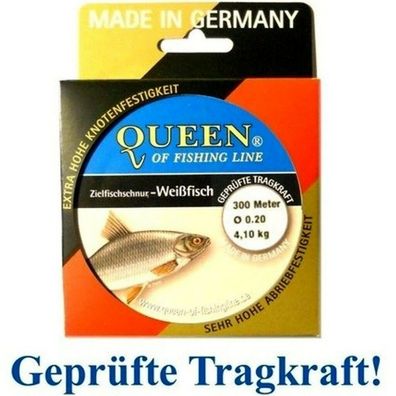 Zielfisch-Schnur Queen of Fishing Line / Weißfisch 0,20mm 4,1kg 300m