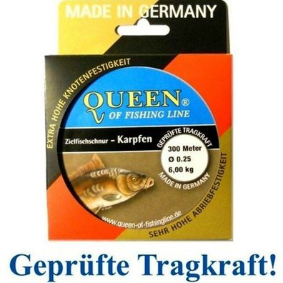 Zielfisch-Schnur Queen of Fishing Line / Karpfen 0,25mm 6,0kg 300m
