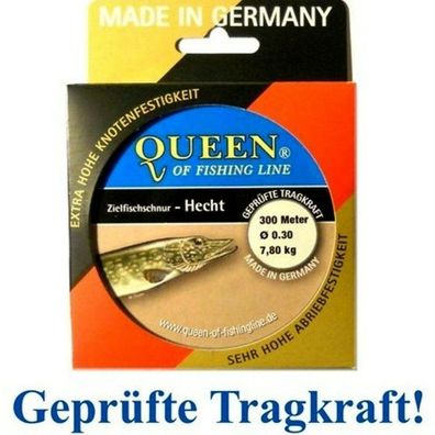 Zielfisch-Schnur Queen of Fishing Line / Hecht 0,30mm 7,8kg 300m