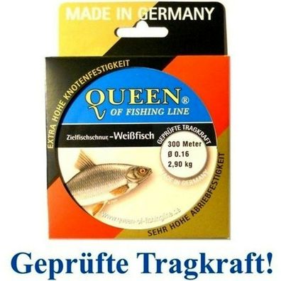 Zielfisch-Schnur Queen of Fishing Line / Weißfisch 0,16mm 2,8kg 300m