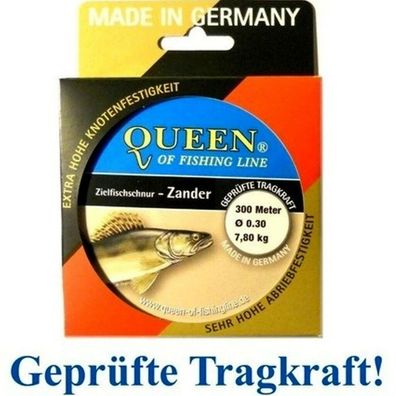 Zielfisch-Schnur Queen of Fishing Line / Zander 0,30mm 7,8kg 300m