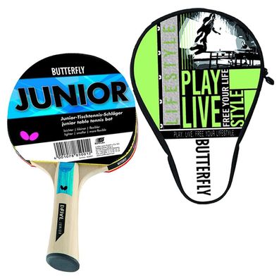 Butterfly Tischtennisschläger Junior + Tischtennishülle Free your Lifestyle | ...