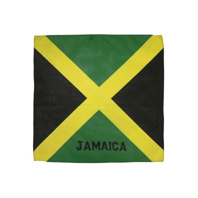 Bandana Halstuch Multicolor Jamaika Flagge mit Aufdruck 55 cm x 55 cm