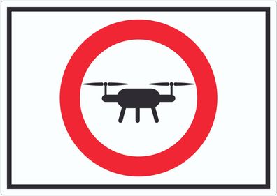 Drohnen Flugverbot Symbol Aufkleber