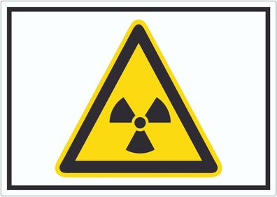Achtung Radioaktive Strahlung Symbol Aufkleber