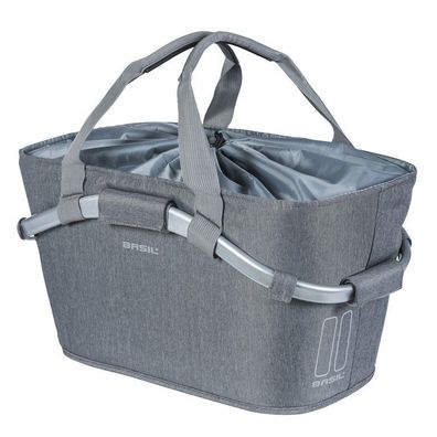 Basil Gepäckträgerkorb City Tasche Classic Carry All mit MIK Adapterplatte grau grey