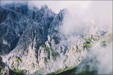 Muralo VINYL Fototapete XXL TAPETE Gebirge im Nebel 197