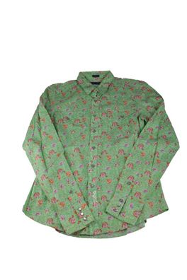 Ralph Lauren Damen Vintage Bluse Hemdbluse Gr. 12 grün Neu