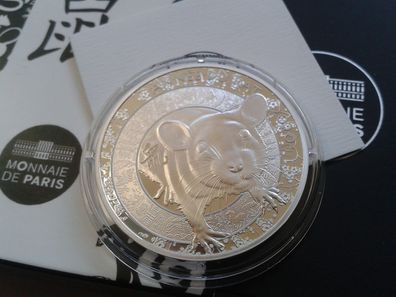 Original 10 euro 2020 PP Frankreich Lunar Maus Ratte 22,2g 999er Silber PP