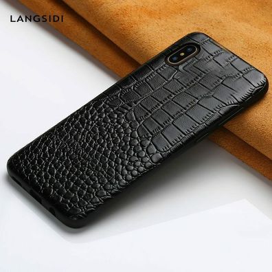Handy Case aus echtem Leder Luxus Handyhülle für Apple iPhone