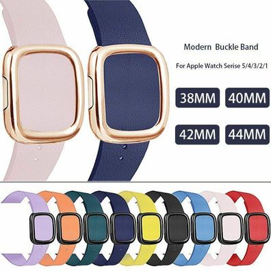 Modernes Leder Armband für die NEUE Apple Watch Series 7 /6/ SE/5/4/3 NEU 2021