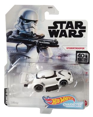 Mattel Hot Wheels GMJ06 Character Cars Stormtrooper, Star Wars Spielzeugauto Spo