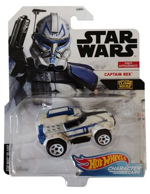 Mattel Hot Wheels GJJ00 Character Cars Captain Rex, Star Wars Spielzeugauto Gelä