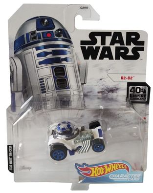 Mattel Hot Wheels GMH89 Character Cars R2-D2, Star Wars Spielzeugauto Kart weiß