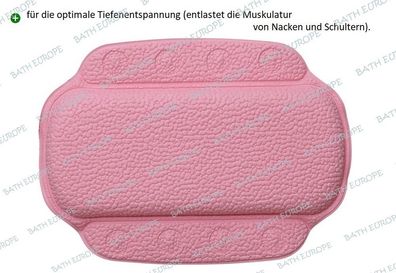 Baveno Rosa / pink Nackenpolster Sicherheitseinlage 32 x 22 cm - PVC Schaum.