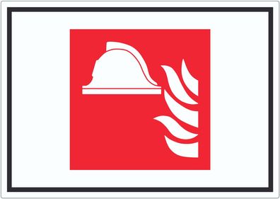 Mittel und Geräte zur Brandbekämpfung Symbol Aufkleber