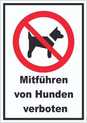 Mitführen von Hunden verboten Aufkleber
