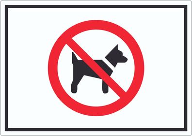 Mitführen von Hunden verboten Symbol Aufkleber