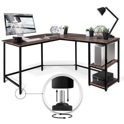 Miadomodo® Schreibtisch Eckschreibtisch Bürotisch PC Computertisch Arbeitstisch