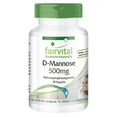 D-Mannose 500mg - 90 vegane Kapseln - fairvital