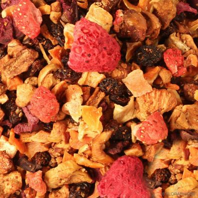 100g Bio Früchtetee Beerenkuss aromatisiert mit Gartenbeeren Geschmack