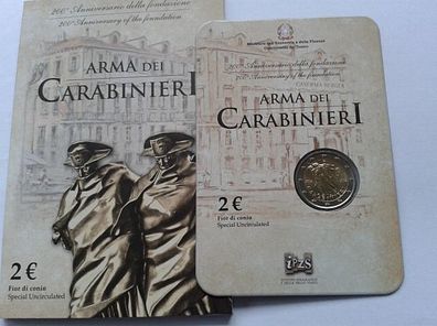 Original 2 euro 2014 Carabinieri coincard im Blister/ Folder