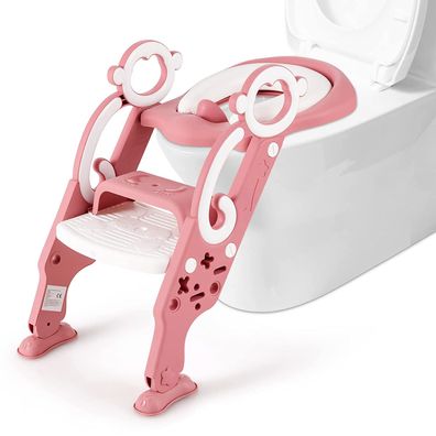 Kinder Toilettensitz höhenverstellbar Toilettentrainer faltbar für Kinder 2-7 Jahre