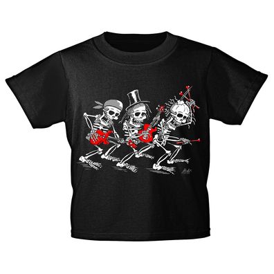 Kinder T-Shirt mit Print - Bones Trio - 12282 - ROCK YOU© MUSIC SHIRTS 122/128