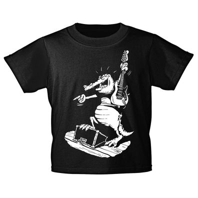 Kinder T-Shirt mit Print - Guitar Gator - 12283 - ROCK YOU© MUSIC SHIRTS 110/116